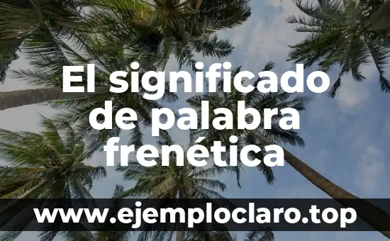El significado de palabra frenética