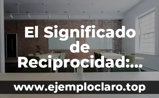 El Significado de Reciprocidad: Un Intercambio Mutuo
