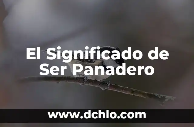 El significado de ser joven 3 El Significado de Ser Panadero