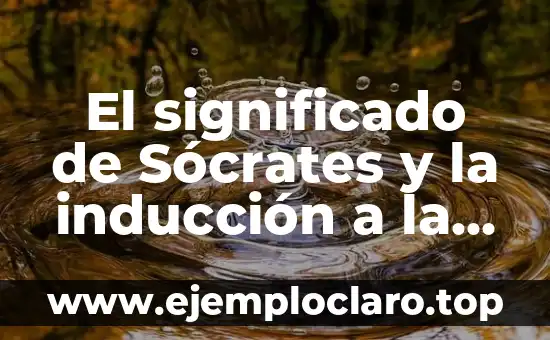 El significado de Sócrates y la inducción a la reminiscencia