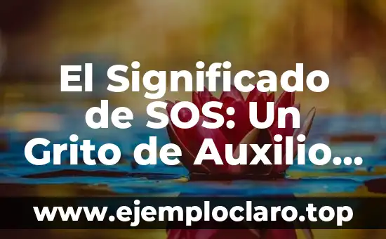 El Significado de SOS: Un Grito de Auxilio con Historia