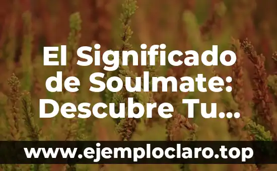 El Significado de Soulmate: Descubre Tu Alma Gemela