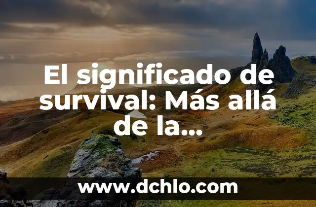 Significado del Uniforme de Soldado 4 El significado de survival: Más allá de la supervivencia