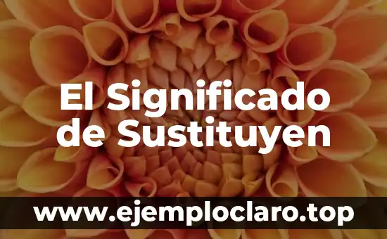 El Significado de Sustituyen