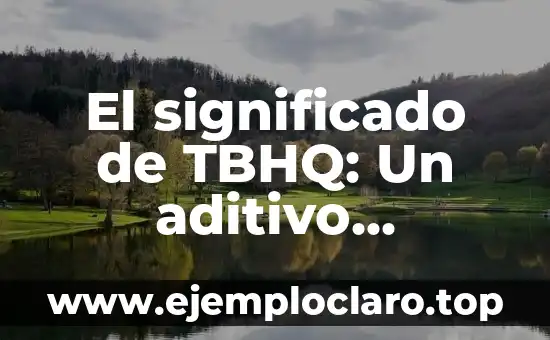 El significado de TBHQ: Un aditivo alimentario esencial