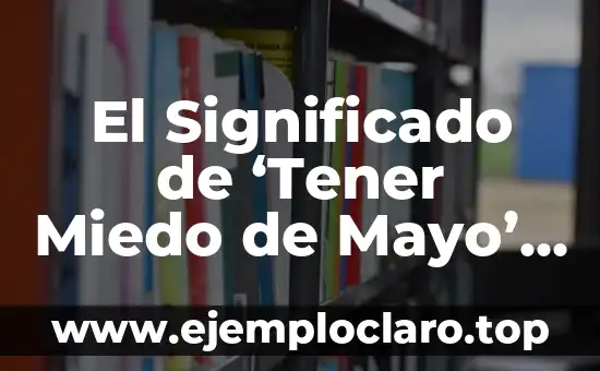 Tener Cargo de Conciencia Significado 4 El Significado de ‘Tener Miedo de Mayo’ y su Origen