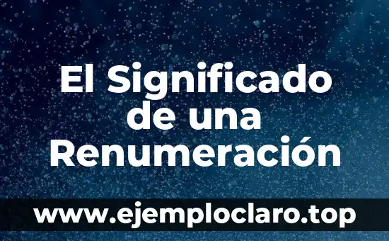El Significado de una Renumeración