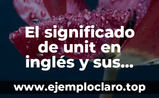Meaning of SQM: Understanding the Unit of Measurement 6 El significado de unit en inglés y sus variedades