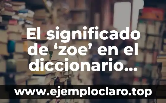 El significado de ‘zoe’ en el diccionario bíblico: Un análisis detallado