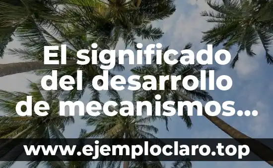 El significado del desarrollo de mecanismos sociales
