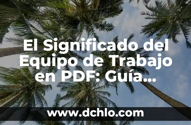 Cual es el significado de PROI 7 El Significado del Equipo de Trabajo en PDF: Guía Completa
