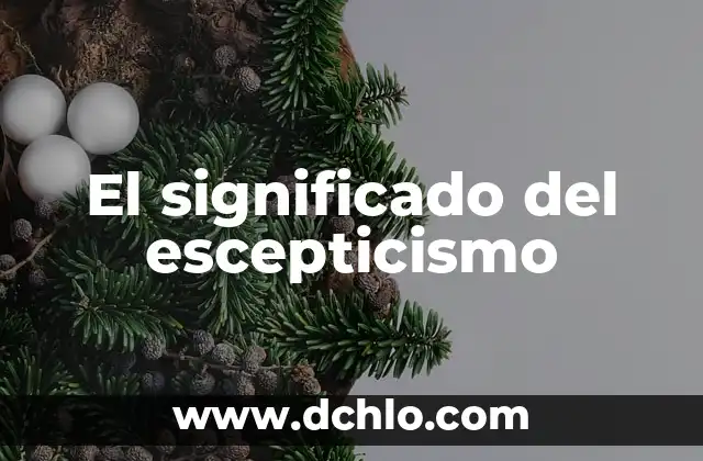 Significado o Definición de Sustentabilidad 6 El significado del escepticismo