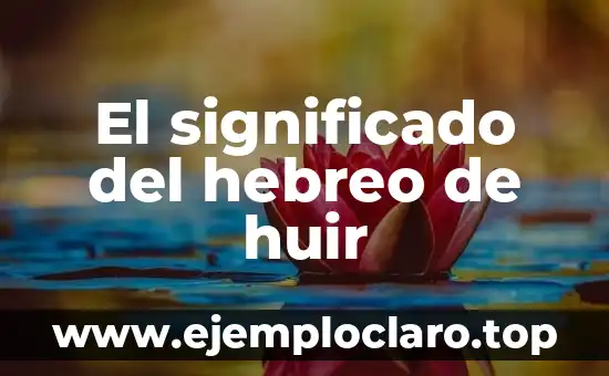 El significado del hebreo de huir