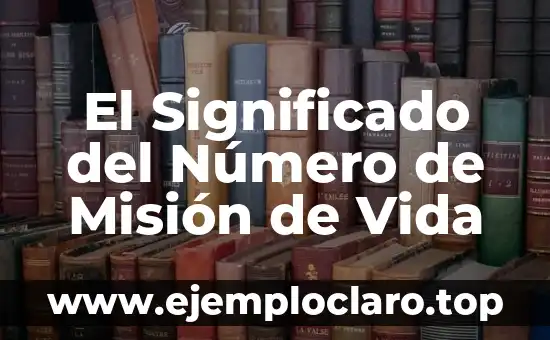 El Significado del Número de Misión de Vida