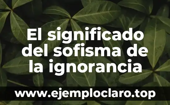 El significado del sofisma de la ignorancia