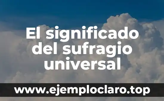 El significado de te aguitas y su relevancia en la cultura popular 6 El significado del sufragio universal