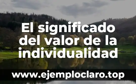 El significado del valor de la individualidad