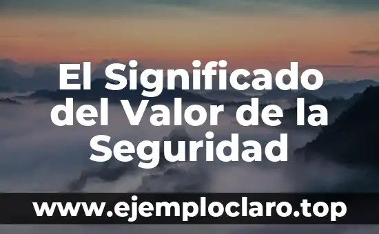 El Significado del Valor de la Seguridad