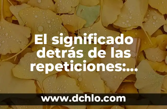 Tatuaaje detrás de la oreja significado: Un Diseño Mínimo con Gran Simbolismo 3 El significado detrás de las repeticiones: Muchas de las veces significando algo más