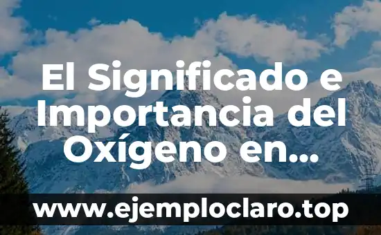 Comunicación Terrestre: Un Medio Fundamental en Nuestra Sociedad 7 El Significado e Importancia del Oxígeno en Nuestra Vida