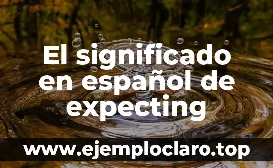 El significado en español de expecting