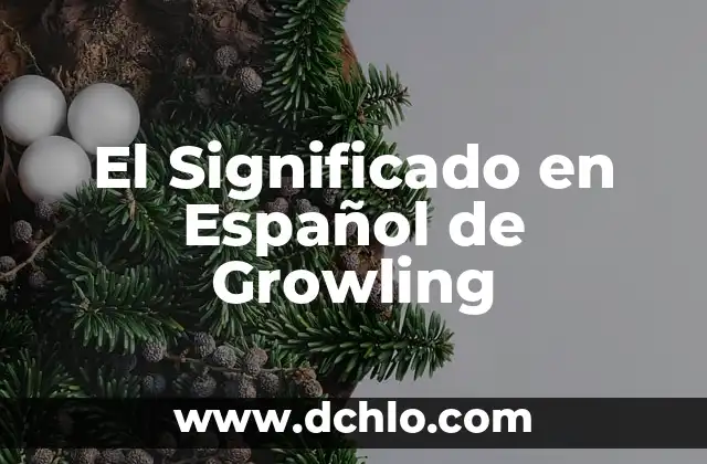 El Concepto de Suelo en Español 6 El Significado en Español de Growling