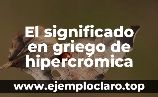 Placeres de la vida: Un viaje al significado de las pequeñas alegrías 7 El significado en griego de hipercrómica