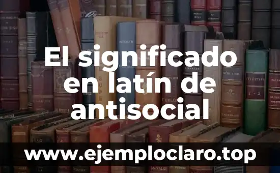 Significado en latín de 'barbaro': Un viaje al origen de la palabra 3 El significado en latín de antisocial