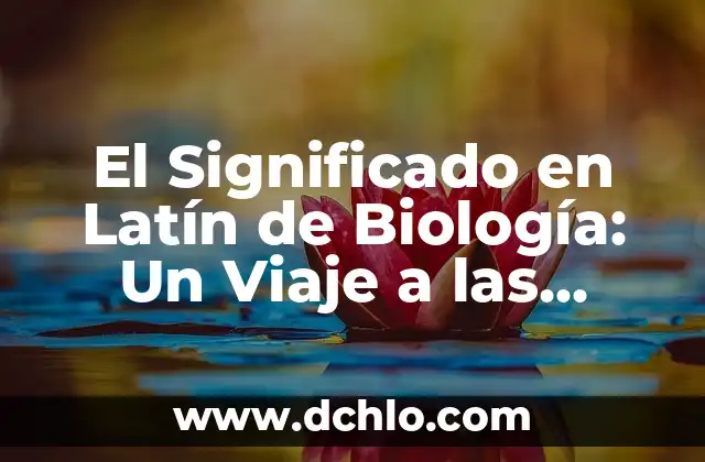 Cual es el significado de mandilon 5 El Significado en Latín de Biología: Un Viaje a las Raíces del Conocimiento