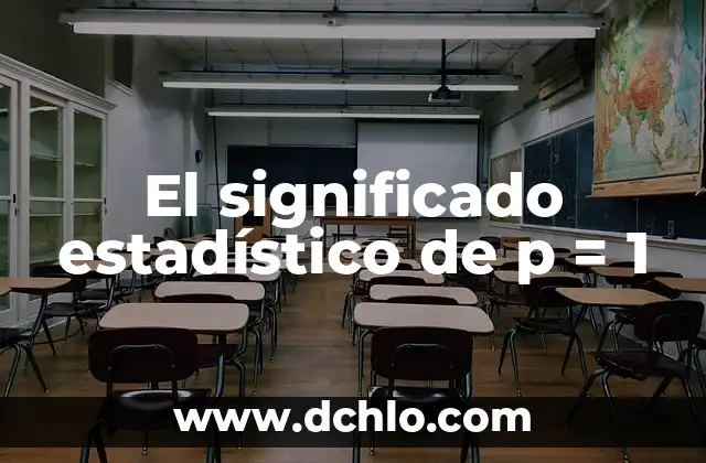 El Significado de la Constelación del Cazador 7 El significado estadístico de p = 1