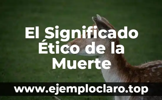 El Significado Ético de la Muerte