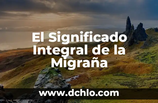 Significado de Endeudamiento: Un Análisis Integral 3 El Significado Integral de la Migraña