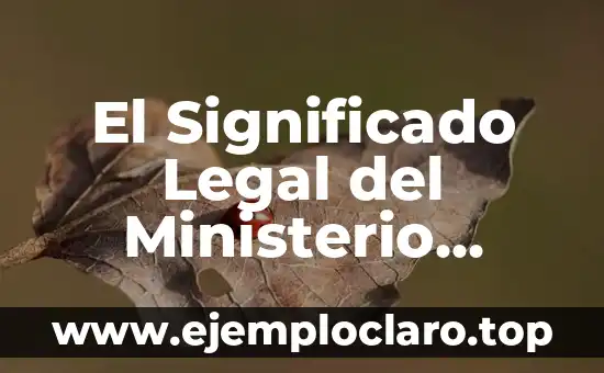 Bajo Pena de Perjurio: Un Concepto Legal Fundamental 3 El Significado Legal del Ministerio Público