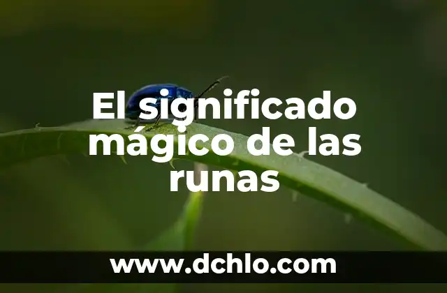 Significado o Definición de Runas 5 El significado mágico de las runas