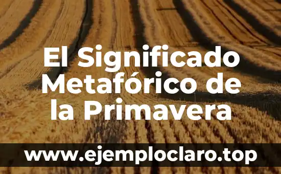 El Significado Metafórico de la Primavera