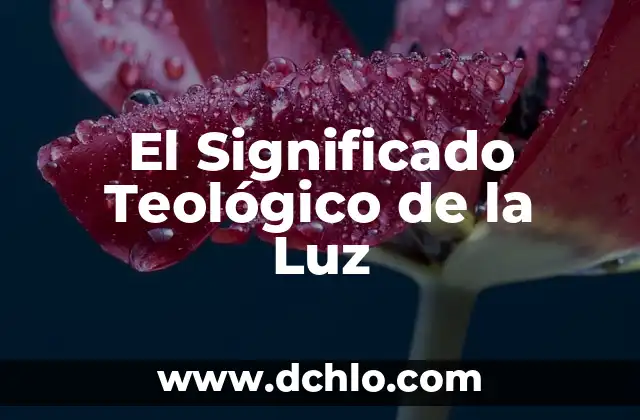 Buscar el Significado de Existir - Una Búsqueda Universal 3 El Significado Teológico de la Luz