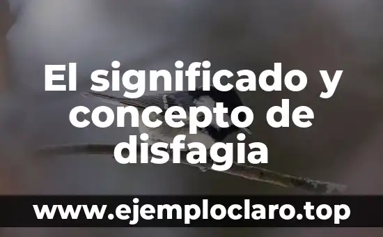 El significado y concepto de disfagia