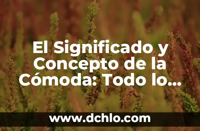 El significado de la fabulación: Cuando la imaginación se convierte en realidad 4 El Significado y Concepto de la Cómoda: Todo lo que Necesitas Saber