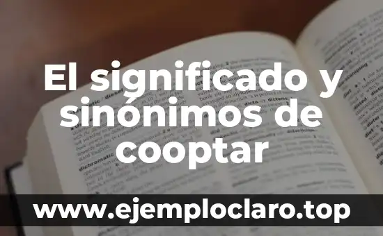 ¿Qué significa impugnar? Definición y sinónimos 6 El significado y sinónimos de cooptar
