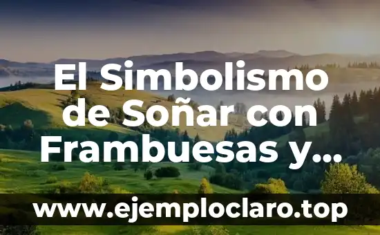 El Simbolismo de Soñar con Frambuesas y su Limpieza