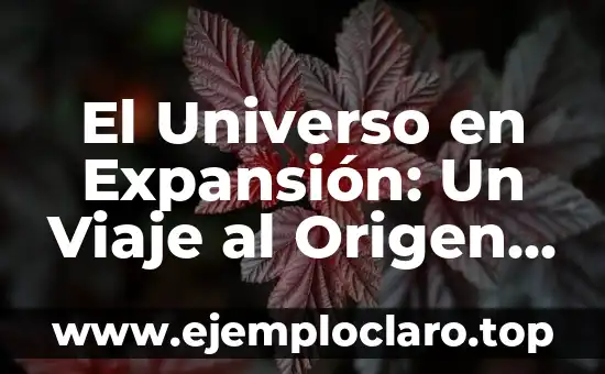 Nombres con significado cósmico 3 El Universo en Expansión: Un Viaje al Origen Cósmico