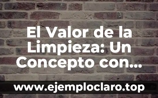 El Valor de la Limpieza: Un Concepto con Profundo Significado