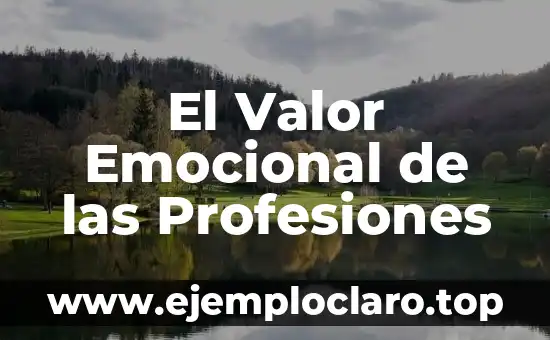 El Valor Emocional de las Profesiones