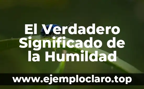 El Verdadero Significado de la Humildad