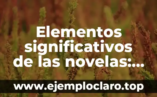 Elementos significativos de las novelas: El corazón de la narrativa