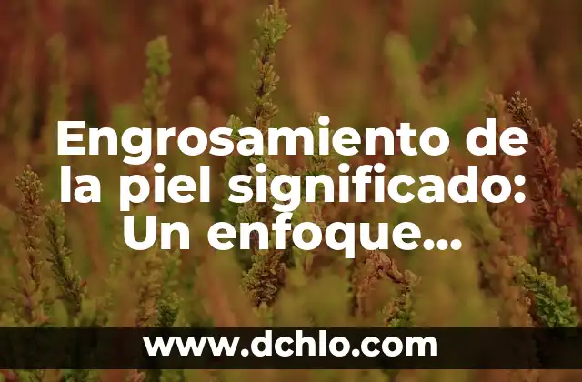 El significado etimológico de Juan Pablo: Un viaje a través de la historia 7 Engrosamiento de la piel significado: Un enfoque detallado