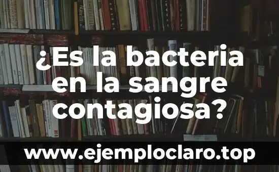 ¿Es la bacteria en la sangre contagiosa?
