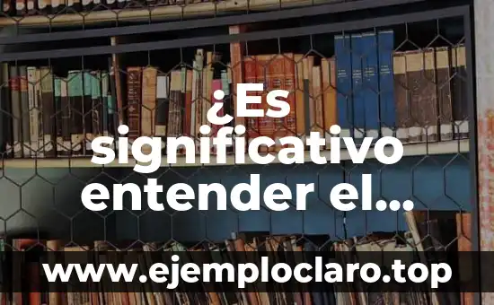 ¿Es significativo entender el significado de las palabras?
