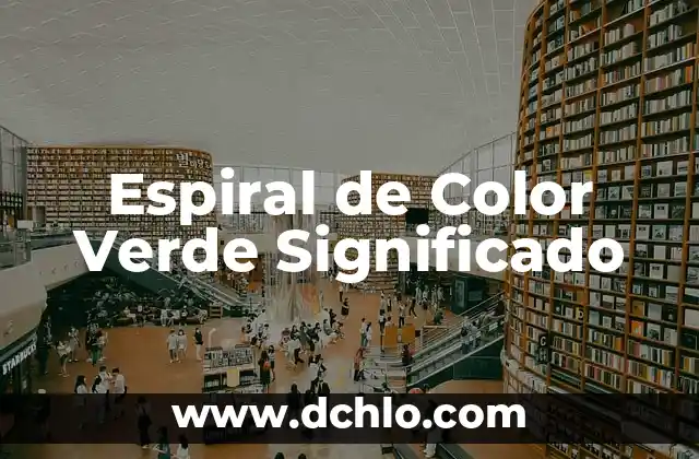 Cómo hacer una máquina para cortar papas en espiral 3 Espiral de Color Verde Significado