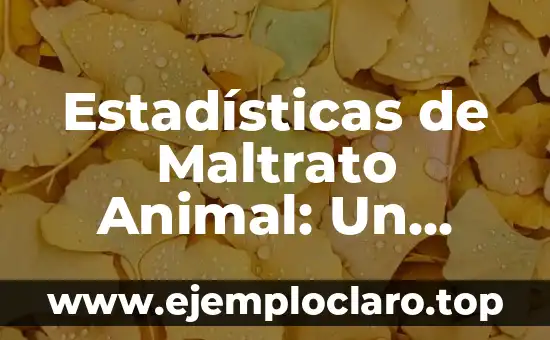 Estadísticas de Maltrato Animal: Un Análisis Profundo